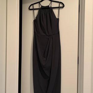 Shona Joy High Neck Ruched Dress